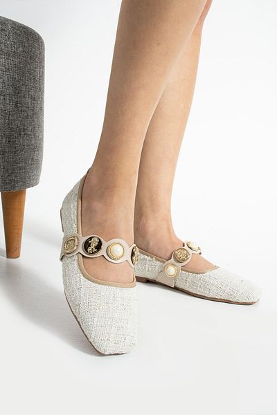 FEMME FATALE Bella Special Stoff Buckle Mary Jane Ballet