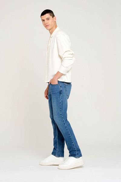 Pantamo Jeans Μπλε κανονικό ίσιο ανδρικό τζιν παντελόνι