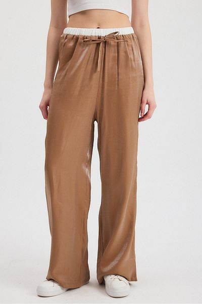 Rays 4328A Elastic Waist Trousers Mink