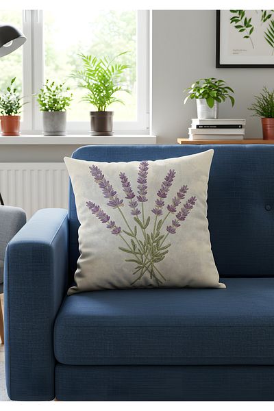 Viadela Digital Printed Nature Pattern Throw Pillow Designed with the Colors of Spring