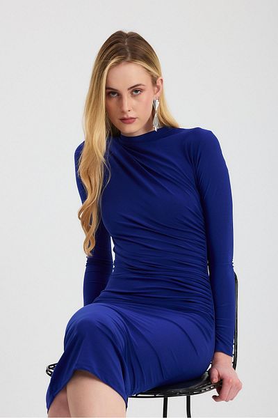Rays 3686 Waist Gather Detail Dress Saks