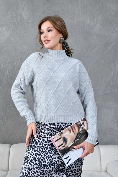 Park Karon Pulover de tricotaj cu model diamant pentru picior în picioare pentru femei