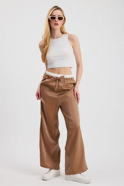 Rays 4328A Elastic Waist Trousers Mink
