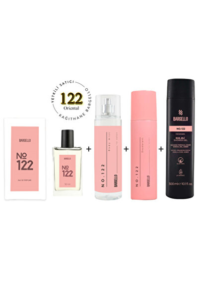Bargello 122 Kadın Parfüm Set ( Parfüm - Bodymist - Deodorant - Duş Jeli ) - Mnms122setduş