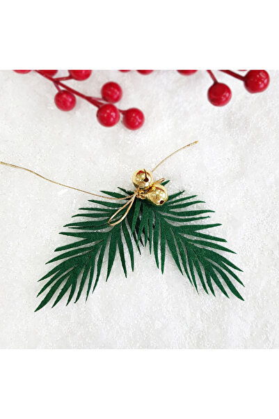 Bimotif Στολίδι από τσόχα από φύλλα πεύκου - 10x5 εκ., 3 τεμάχια