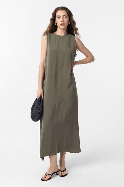 Antioch Khaki Modal Midi Women's Dress