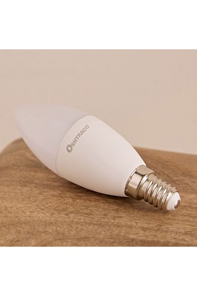 Oshtraco Colour Dimmable 6W E14 Smart Wi-Fi Candle Bulb