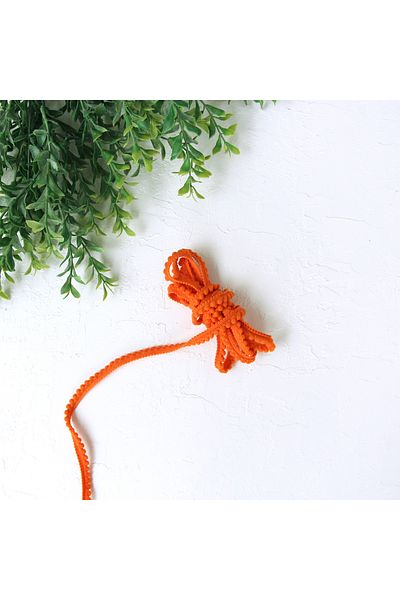 Bimotif Κορδέλα 5 μέτρων Πορτοκαλί Tiny Pompom - 1 cm