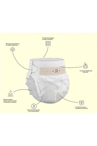 OEM Scutece hipoalergenice Supreme Agnotis, marimea nr. 2, 4-8 kg, 42 bucati