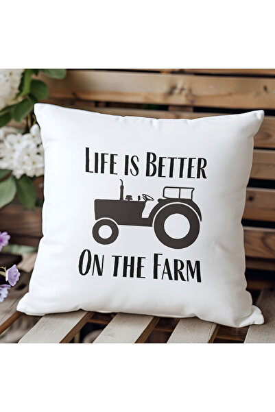 qoeuyl boutique Život je bolji na farmi Štampano Punjenje od vlakana Poklon J...