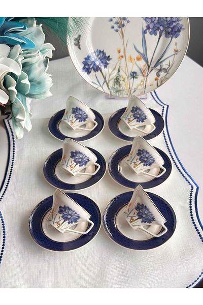 Mikasa Moor Lapis Set of 6 Turkish Coffee Cups
