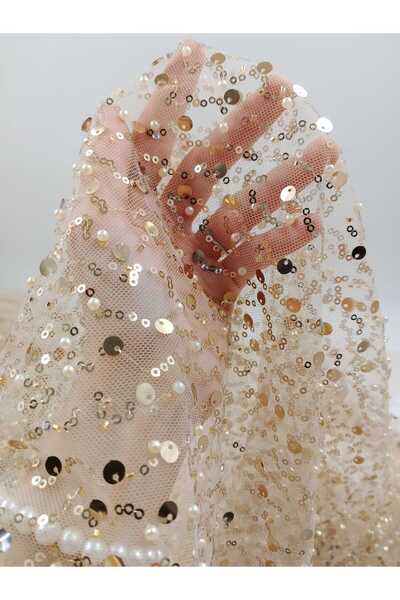 ünsal tekstil Boncuklu Abiyelik Kumaş