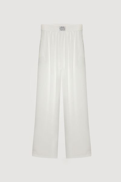 Quzu Wide Leg Trousers - Ecru with Label Accessories