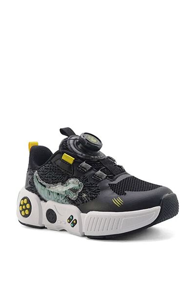 lumberjack T-Rex Black Leather Boy's Sneaker