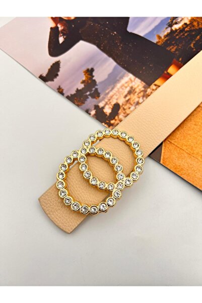 MODAM HİFA Curea de damă cu cataramă aurie și piatră, rochie, pantaloni, cămașă și jachetă Sister Thin