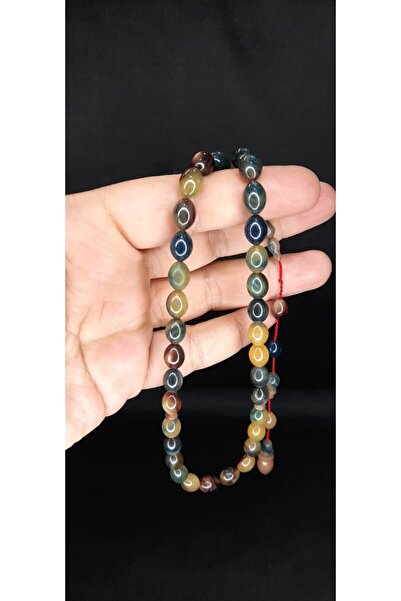 Anemore Collection مسبحة صلاة من العنبر الناري من Beyzi Cut - ألوان مختلطة T-370