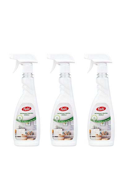 FABI Pack of 3 x Furniture cleaner 500ml with sprayer