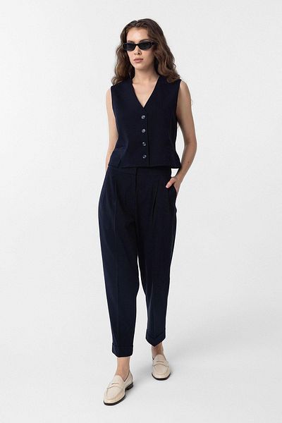 Antioch Navy Blue Double Leg Women's Trousers