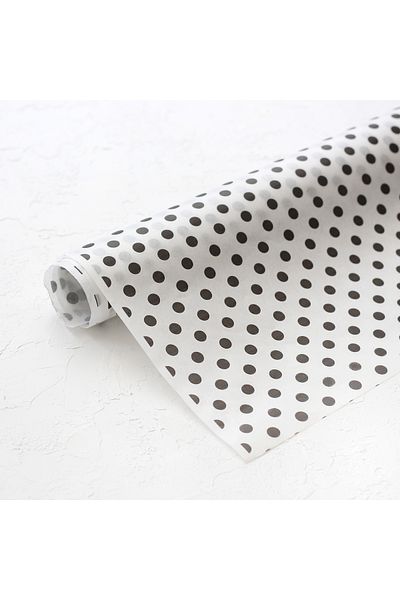 Bimotif Polka Dot Patterned Black and White Paper - 70X100 Cm, 20 Pieces
