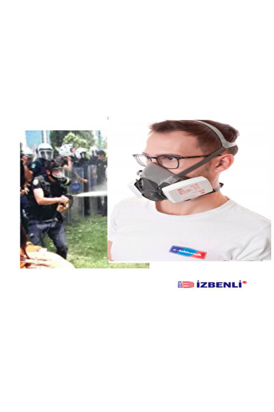 3M R D Aktif Karbonlu Biber Duman Ve Sis İçin Tam Koruma Yarım Yüz Gaz Maskesi (Filtre İle Birlikte)