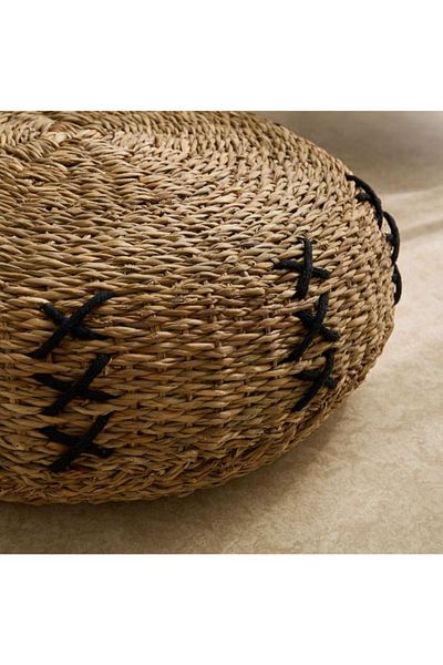 Home Box Naturaloom Round Medium Flat Pouf - 50x15 cm