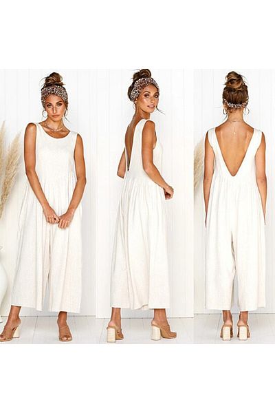 Mothermood Newsummer Casual Backless Loose Women's Jumpsuit