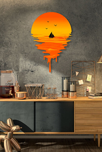 SteelArtDec Sunset Landscape Metal Tablo