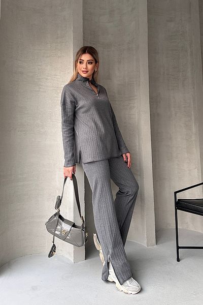 EYYE Smoked Zipper Detailed Thin Ribbon Women's Double Suit