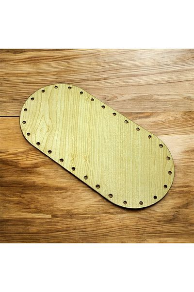 farklı bir hediye 14x29 cm Ξύλινο πάτο καλαθιού / supla / πάτο τσάντας / διάτρητη βάση πλεξίματος