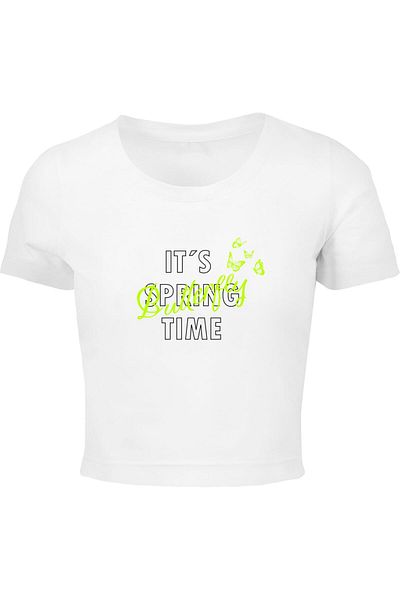 Merchcode Ladies It´s Spring Time Cropped Tee