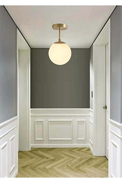 Mini Modern Sports Antique Colorful White Globe Glass Ceiling Plofonyer Hall-Kitchen Single Chandelier 1pc