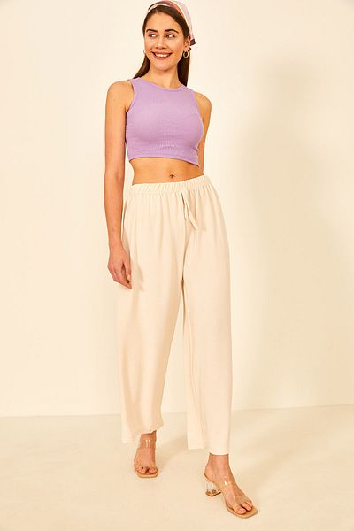 EYYE Purple Camisole Crew Neck Crop Women's Athlete