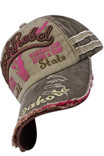 Mood Agenda Унисекс памучна черна шапка Rebel Vintage