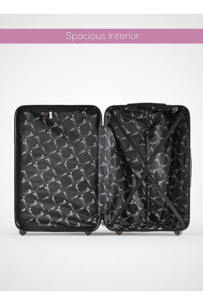 PARAJOHN Aura 3-Pc ABS Luggage Set – Small 10kg, Medium 20kg, Large 30kg with Lock & Spinner Wheels Pink