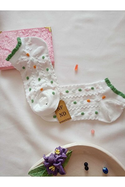 ENEFENDİ Чорапи, без шев на пръстите, мек памук, къс маншет, с шарки, дамски ...