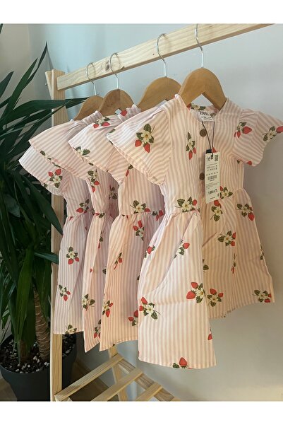 Baby Çilekli kız çocuk elbise