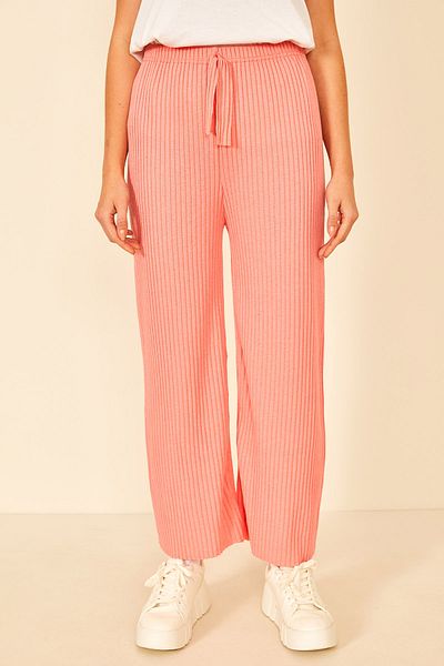 EYYE Pink Corded Relaxed Cut Women's Trousers