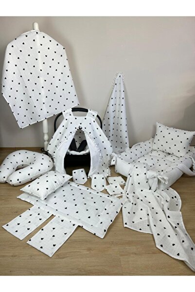 Aras Collection طقم أطفال مكون من 14 قطعة - موسلين طبيعي وناعم ومريح