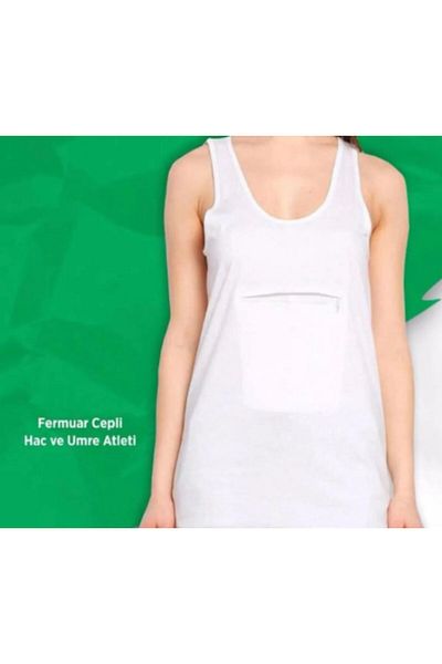 DOĞANYILDIZ Ribana 3-Piece Zippered Pocket Hajj and Umrah Undershirt