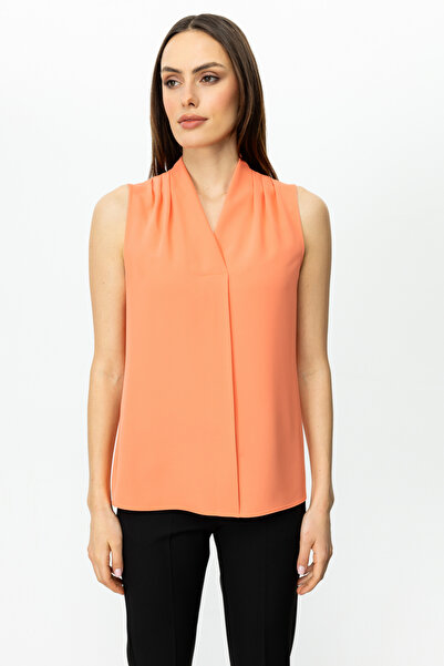 Ekol Bluză fără mâneci cu drapaj pe umeri 3062-25k