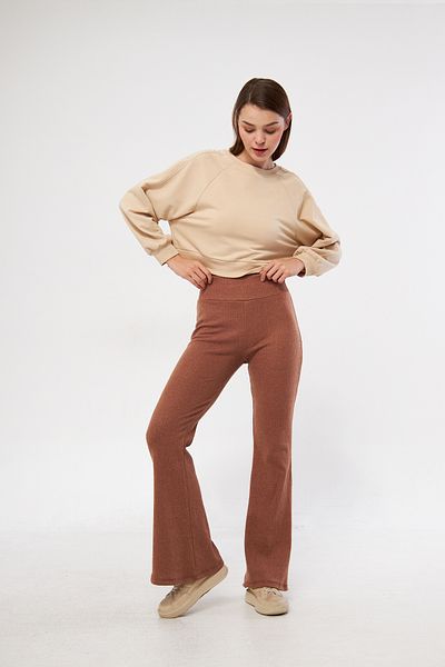 EYYE Cinnamon Flare Leg High Waist Leggings Trousers