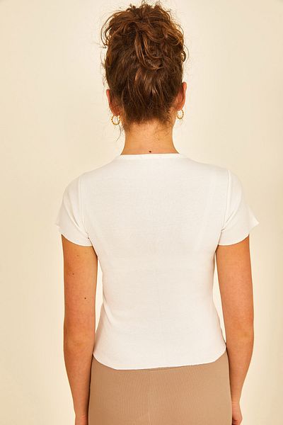 EYYE Ecru Camisole Crew Neck Body