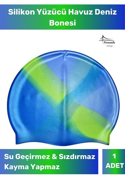 Fernanda New Season Non-Slip Pool Sea Cap Waterproof Leak Proof Silicone Swimmer Elastic Swimming Hat