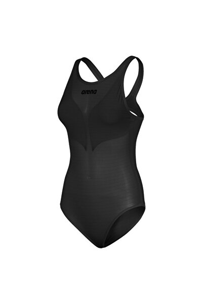 ARENA Kadın Yüzücü Yarış Mayosu Carbon Poweskin Siyah Fina Onaylı