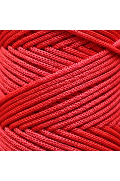Makromecity Premium 250 gr 3mm Πολυεστερικό Μακραμέ Σχοινί Κόκκινο 120 M Supla Σχοινί και Κλωστή Τσάντας