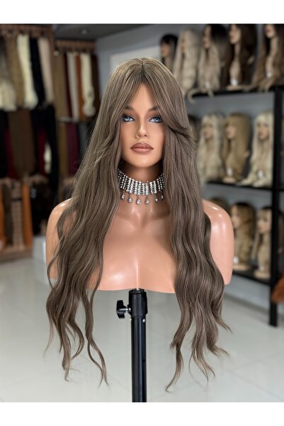 Fenomen Peruk Kumral Vip Dalgalı Gerçek Saç Dokusunda Peruk