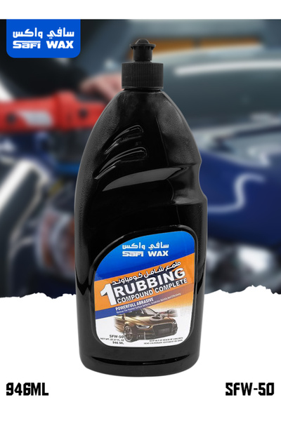SAFI WAX مُركّب فرك السيارات 946 مل - يُزيل عيوب الطلاء والخدوش، مادة كاشطة قوية