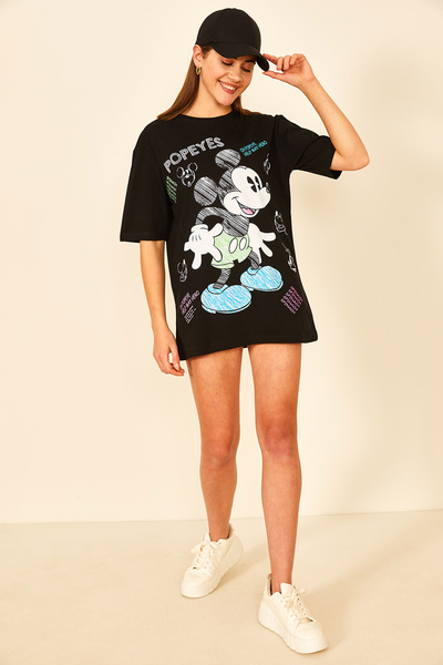 EYYE Πολύχρωμο γυναικείο μπλουζάκι με λαιμόκοψη