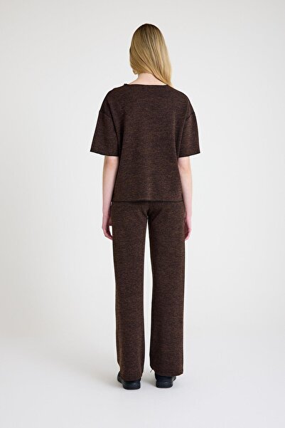 COTENCONCEPT Pocketless Loose Fitting Draped Two-Piece T-Shirt and Pants Set