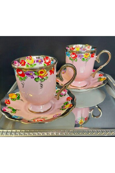 BY.RAYKA PORSELEN El Dekor Coffee Cup Set for Two